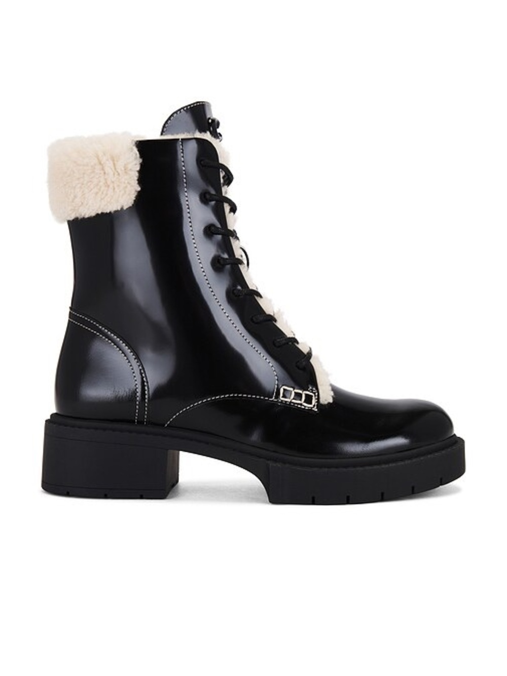 Coach leighton shearling bootie